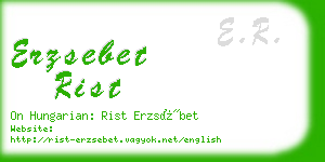 erzsebet rist business card